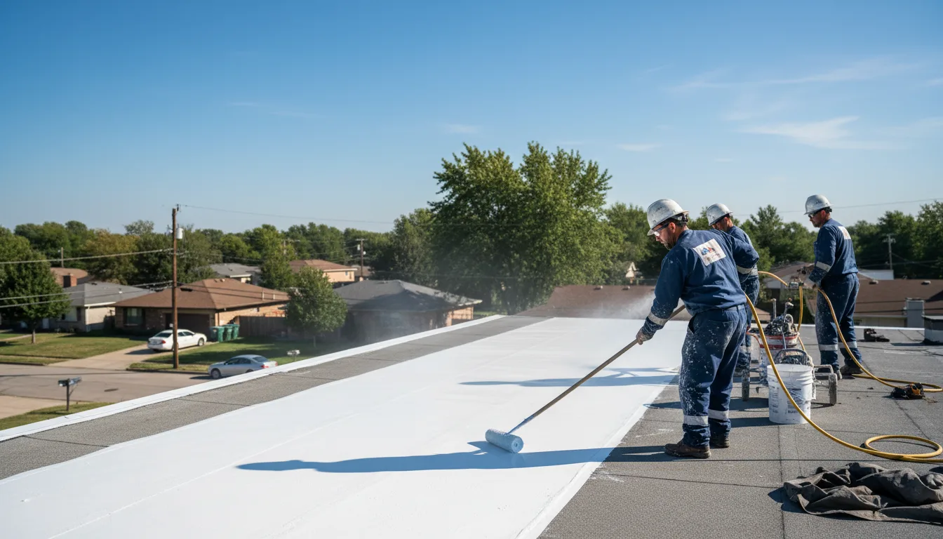 Commercial roof coating in Chesterfield, IL near me